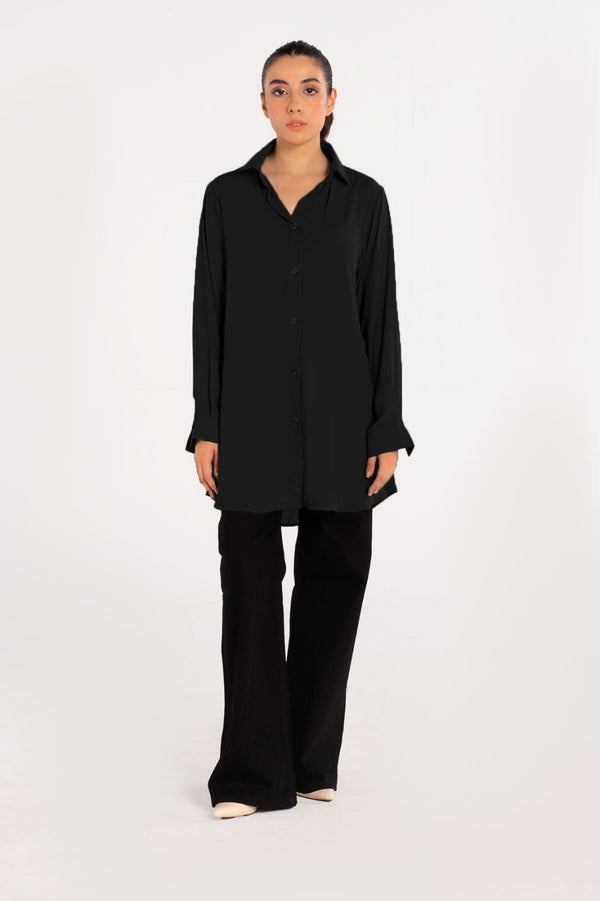 Black crepe Top - 02