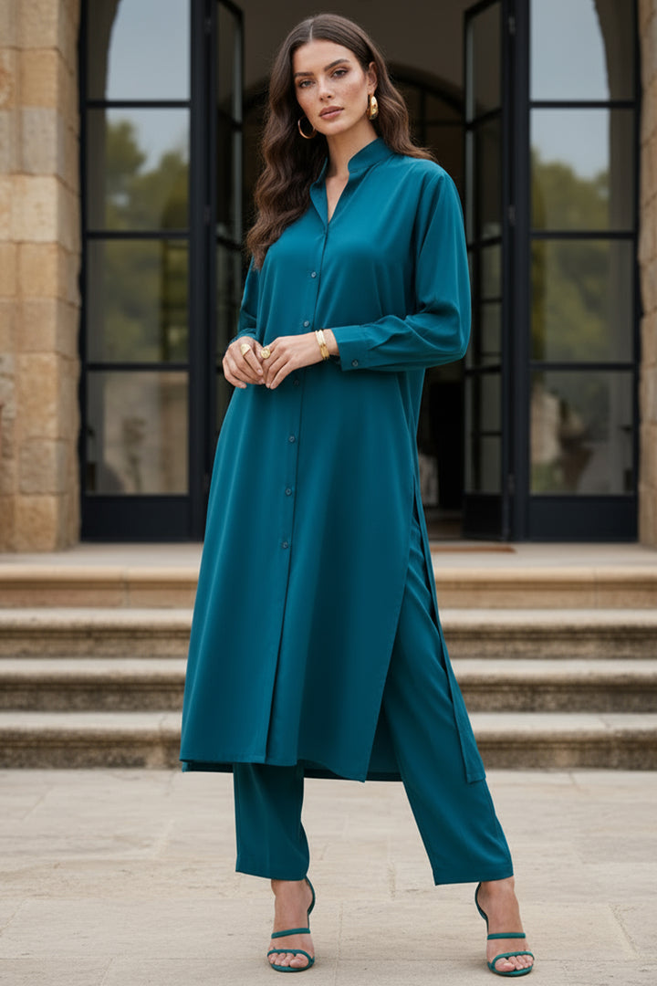 Persian Green Long Dress