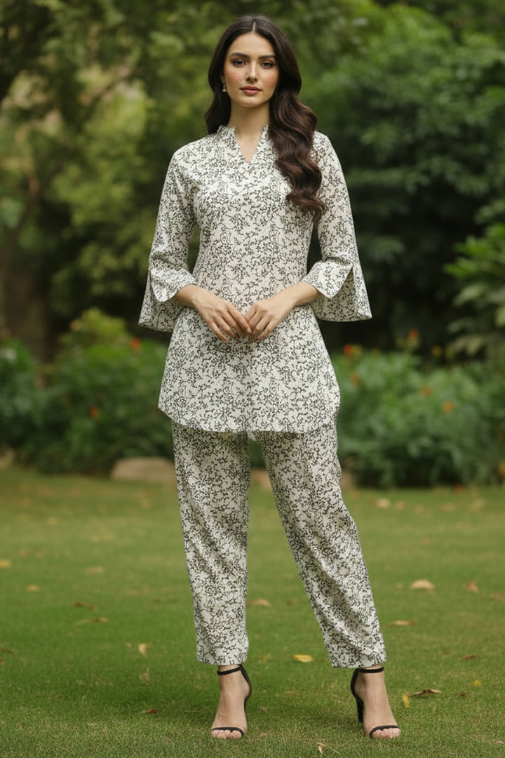 2 Piece Printed  Suit - 42
