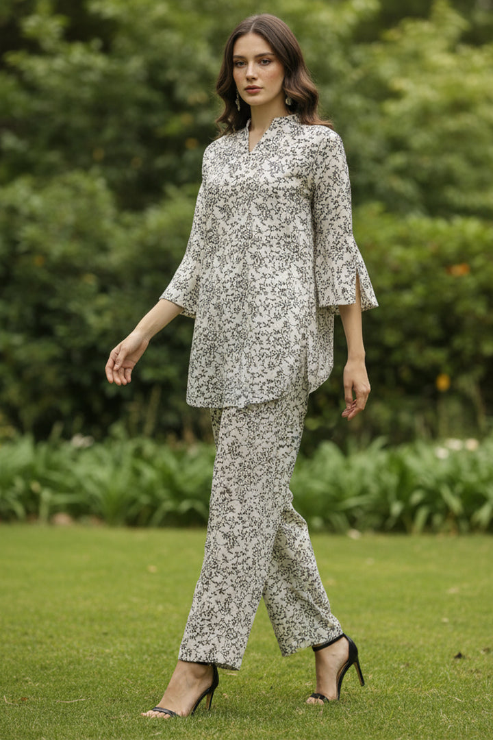 2 Piece Printed  Suit - 42