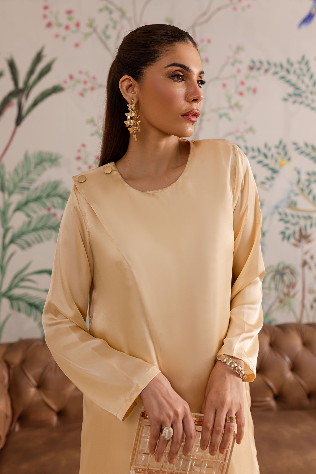 Pastel Beige Silk