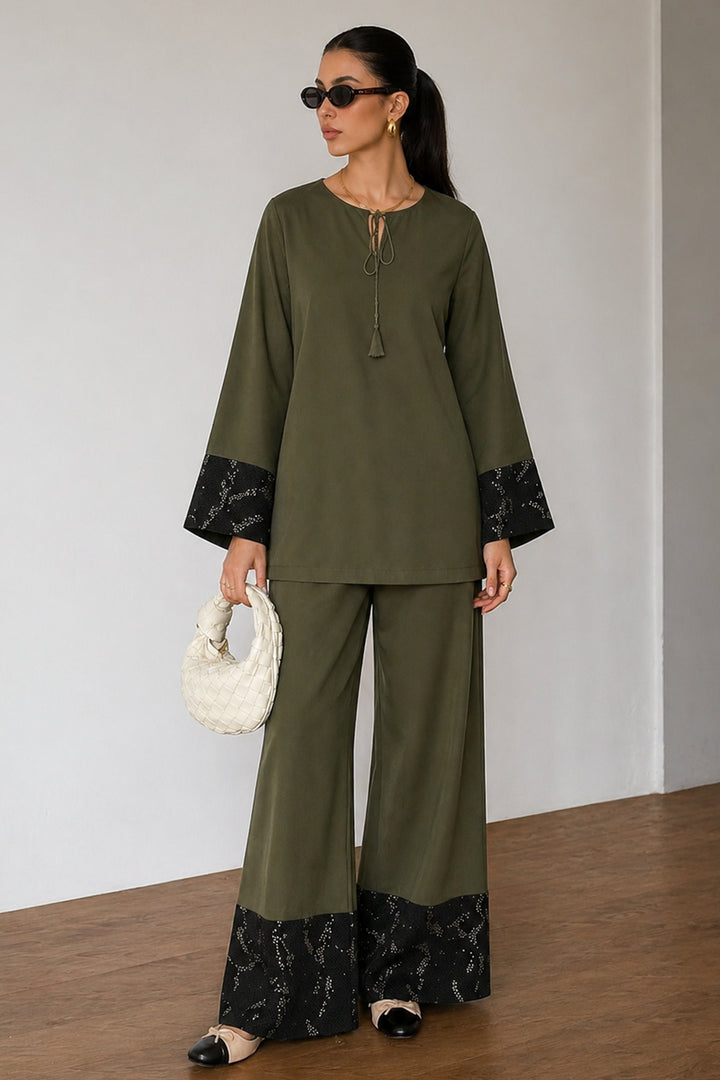 Olive Noir Co-Ord Set