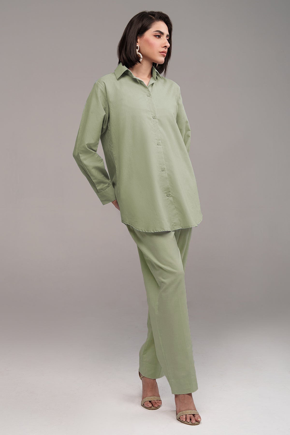 2 Pcs Cambric Co Ord Set - 04