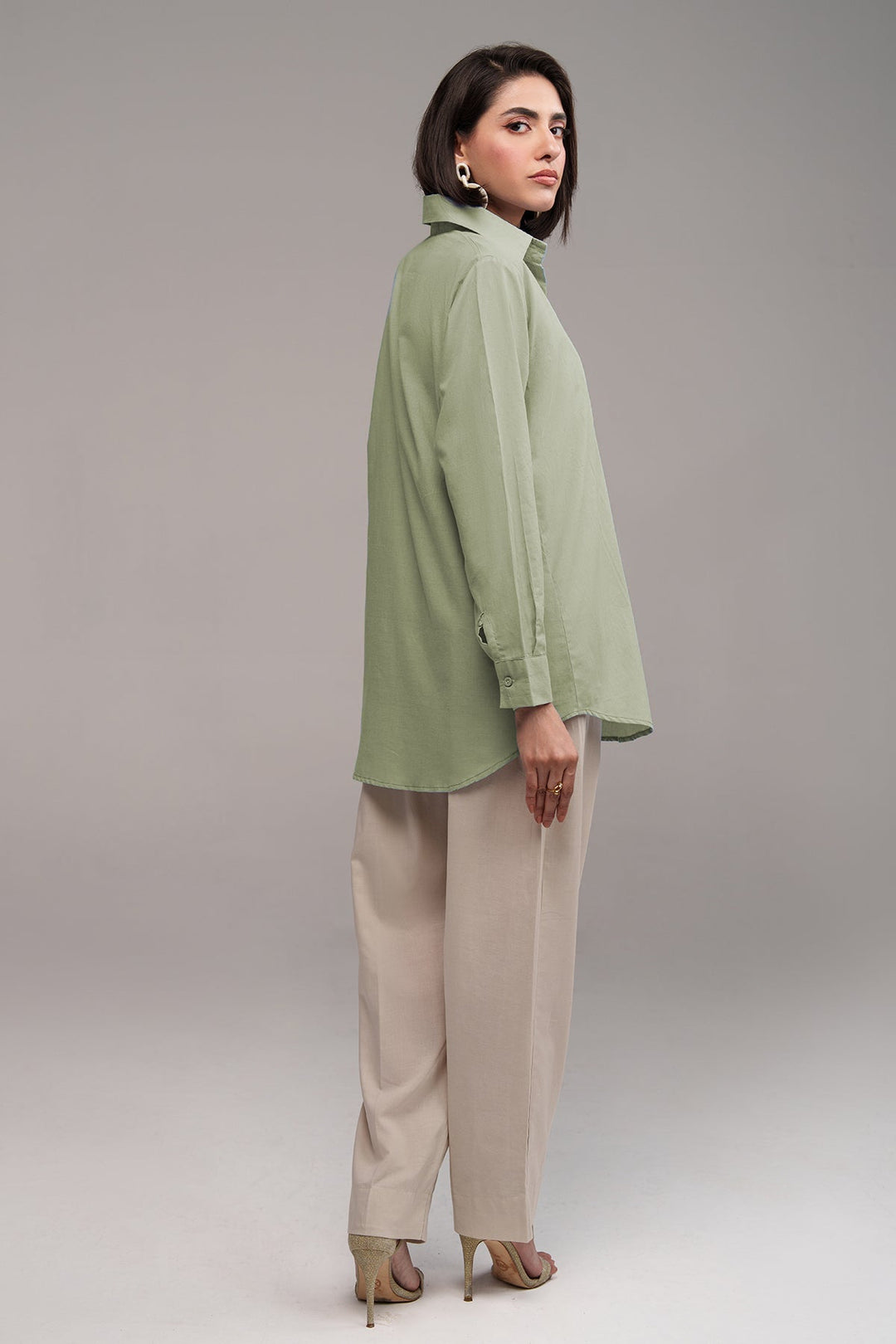 2 Pcs Cambric Co Ord Set - 02 - Peach Republic