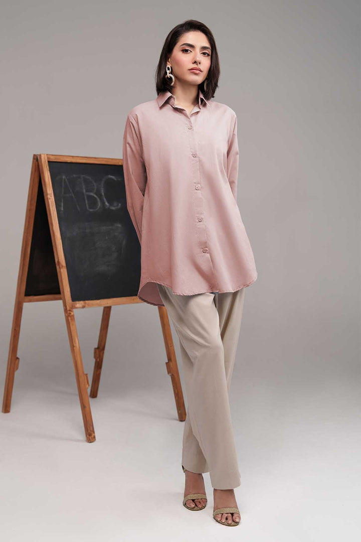 2 Pcs Contrast Co Ord Set - 04 - Peach Republic