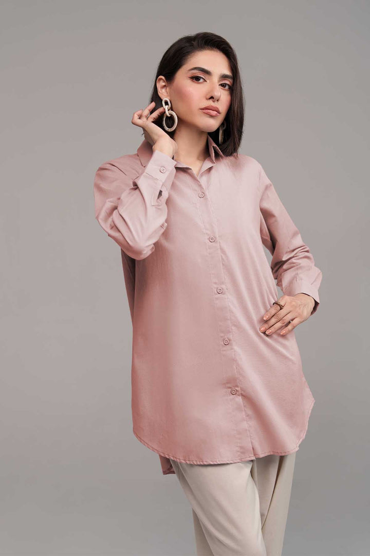 2 Pcs Contrast Co Ord Set - 04 - Peach Republic