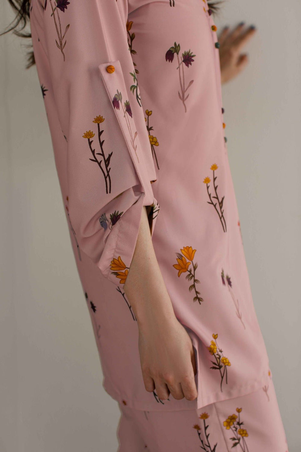 2 Pcs Printed Co Ord Set - 025 - Peach Republic