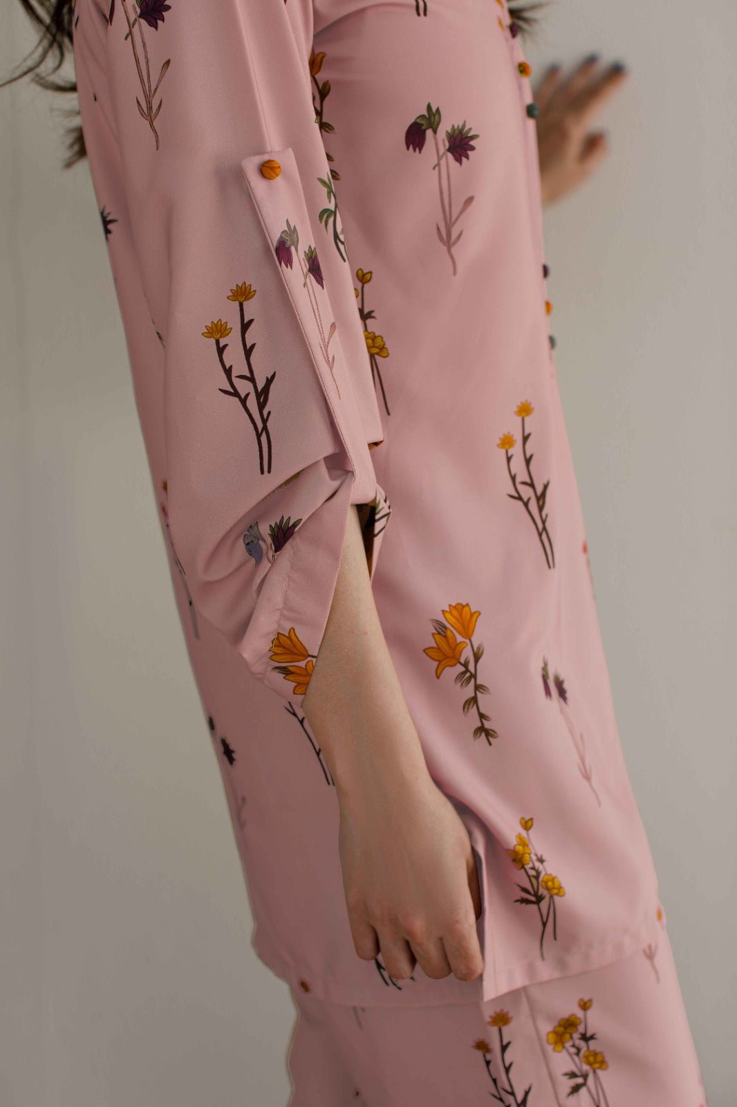 2 Pcs Printed Co Ord Set - 025 - Peach Republic