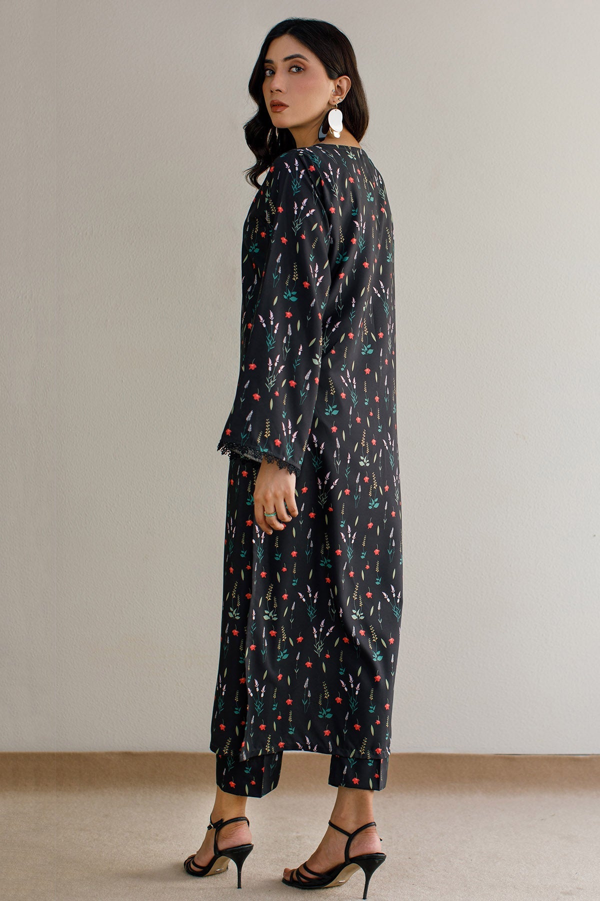 2 Pcs Printed Dress - 30 - Peach Republic
