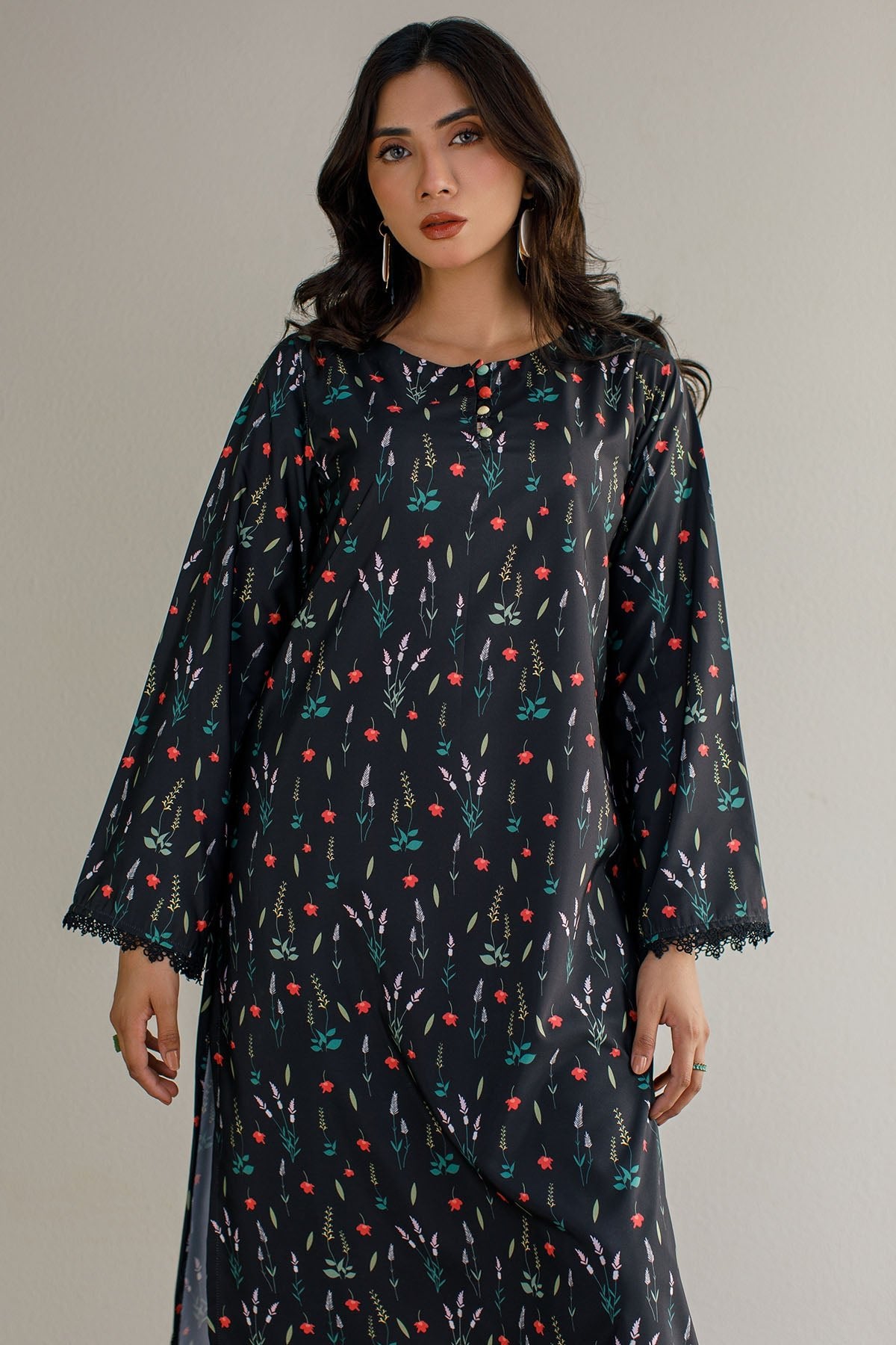 2 Pcs Printed Dress - 30 - Peach Republic