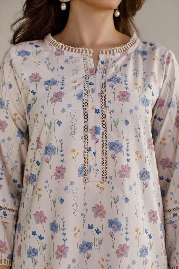2 Pcs Printed Dress - 31 - Peach Republic