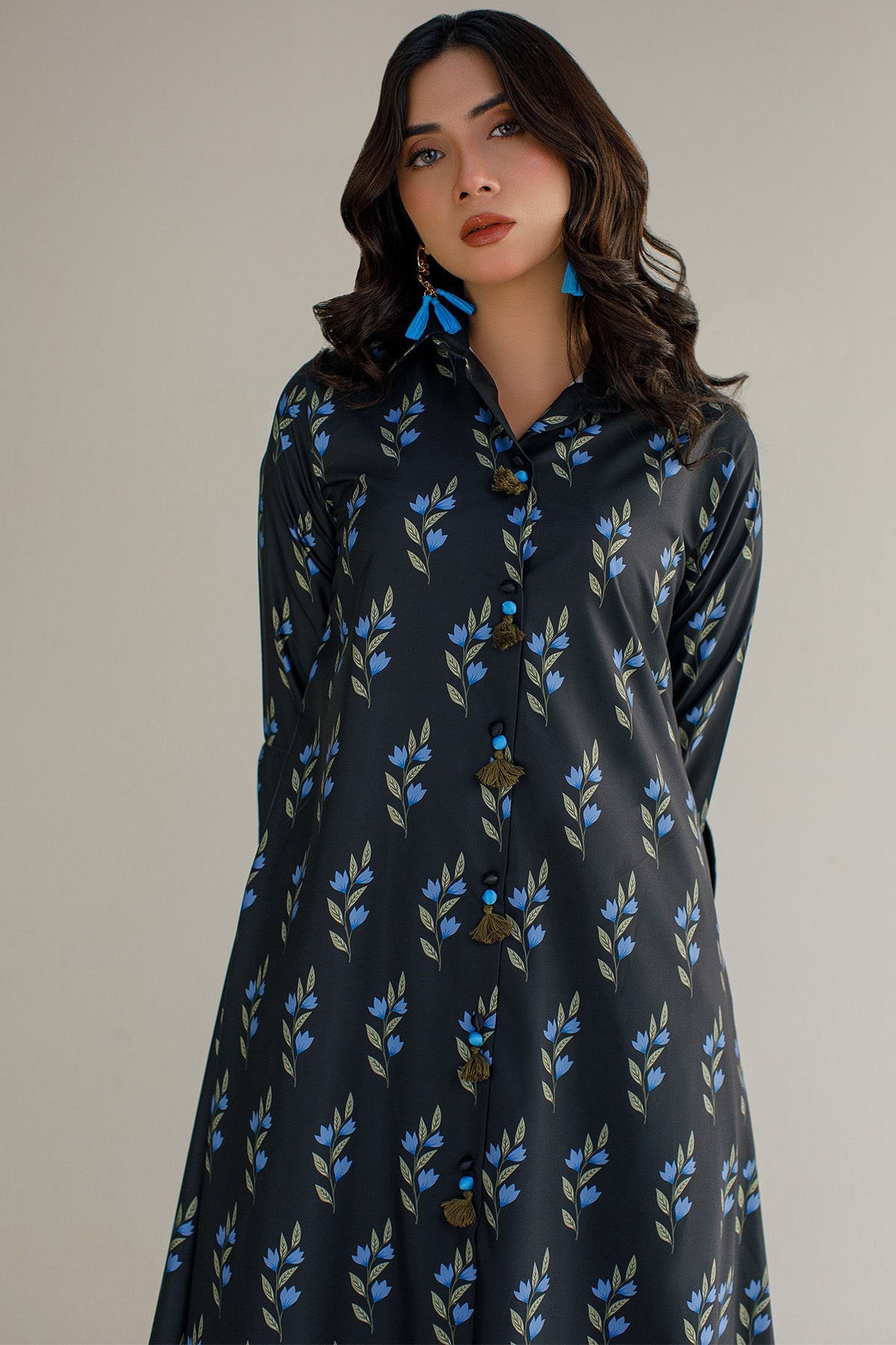 2 Pcs Printed Suit - 23 - Peach Republic