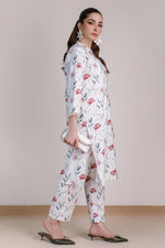 2 Pcs Printed Suit - 24 - Peach Republic