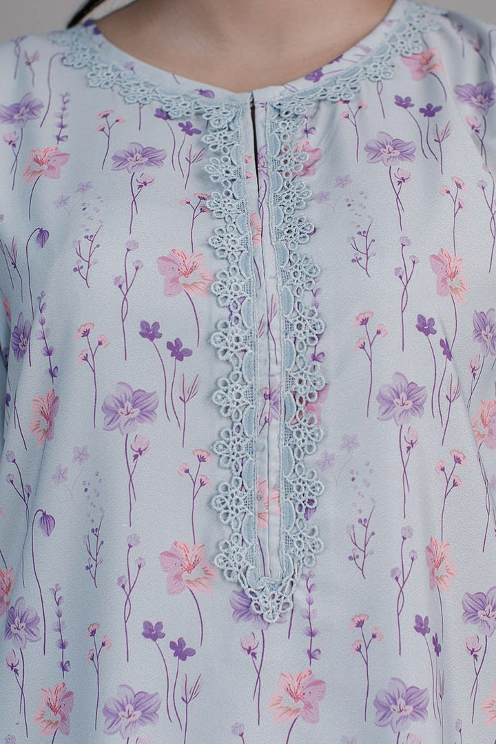 2 Pcs Printed Suit - 26 - Peach Republic