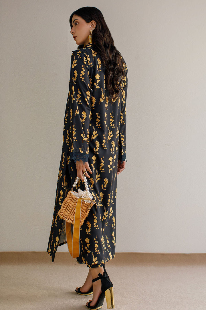 2 Pcs Printed Suit - 32 - Peach Republic