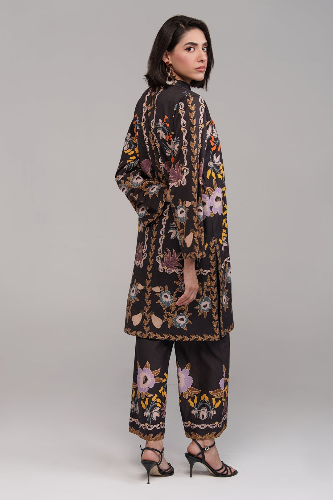 2 Pcs Printed Suit - 55 - Peach Republic