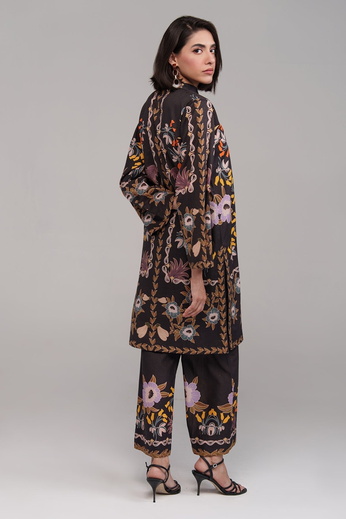 2 Pcs Printed Suit - 55 - Peach Republic