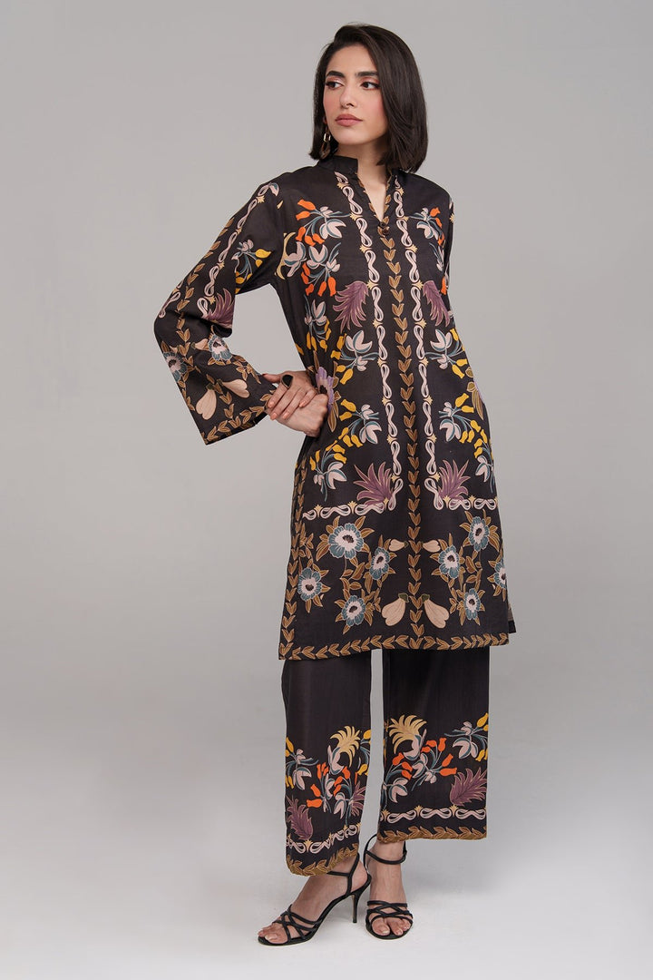 2 Pcs Printed Suit - 55 - Peach Republic