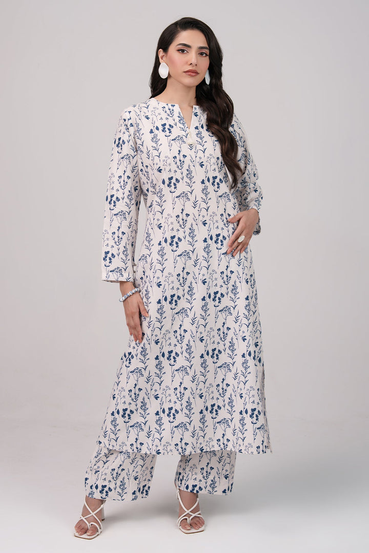 2 Pcs Printed Suit - 72 - Peach Republic