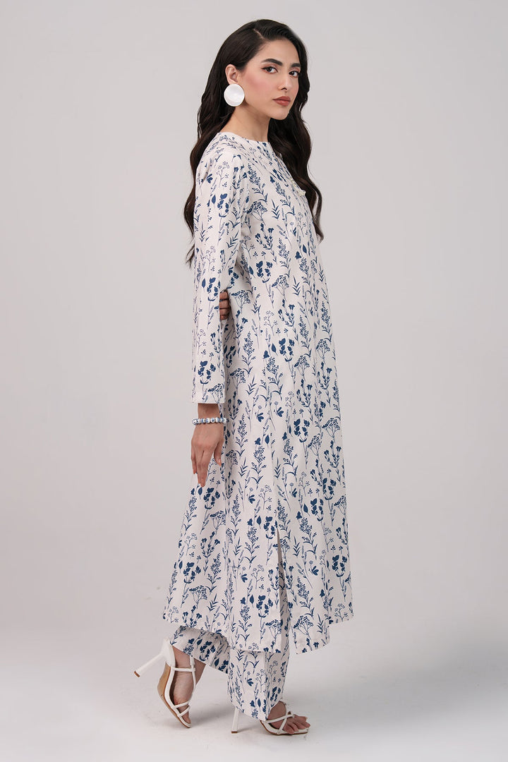 2 Pcs Printed Suit - 72 - Peach Republic