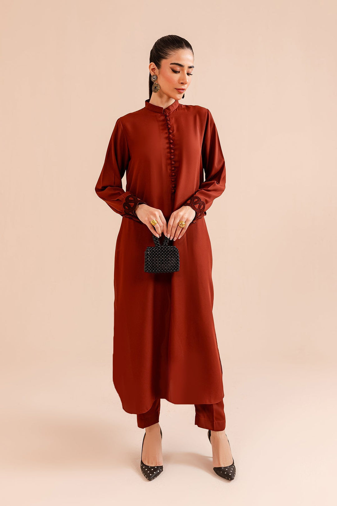 2 Piece Lace Suit - 02 - Peach Republic