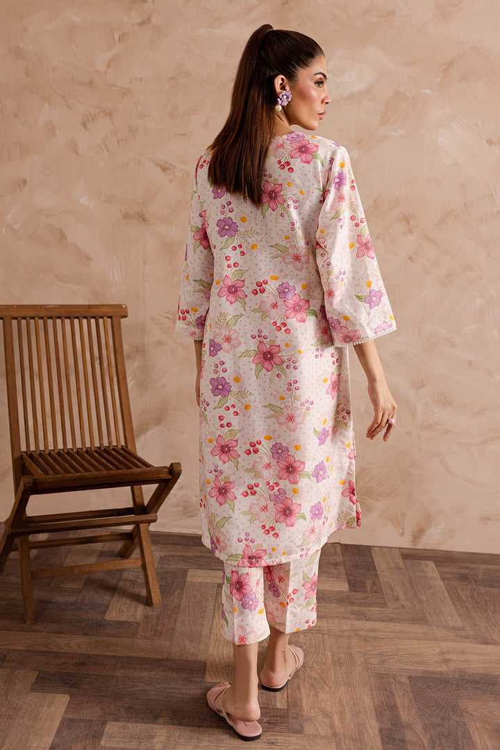 2 Piece - Printed Suit - 07 - Peach Republic