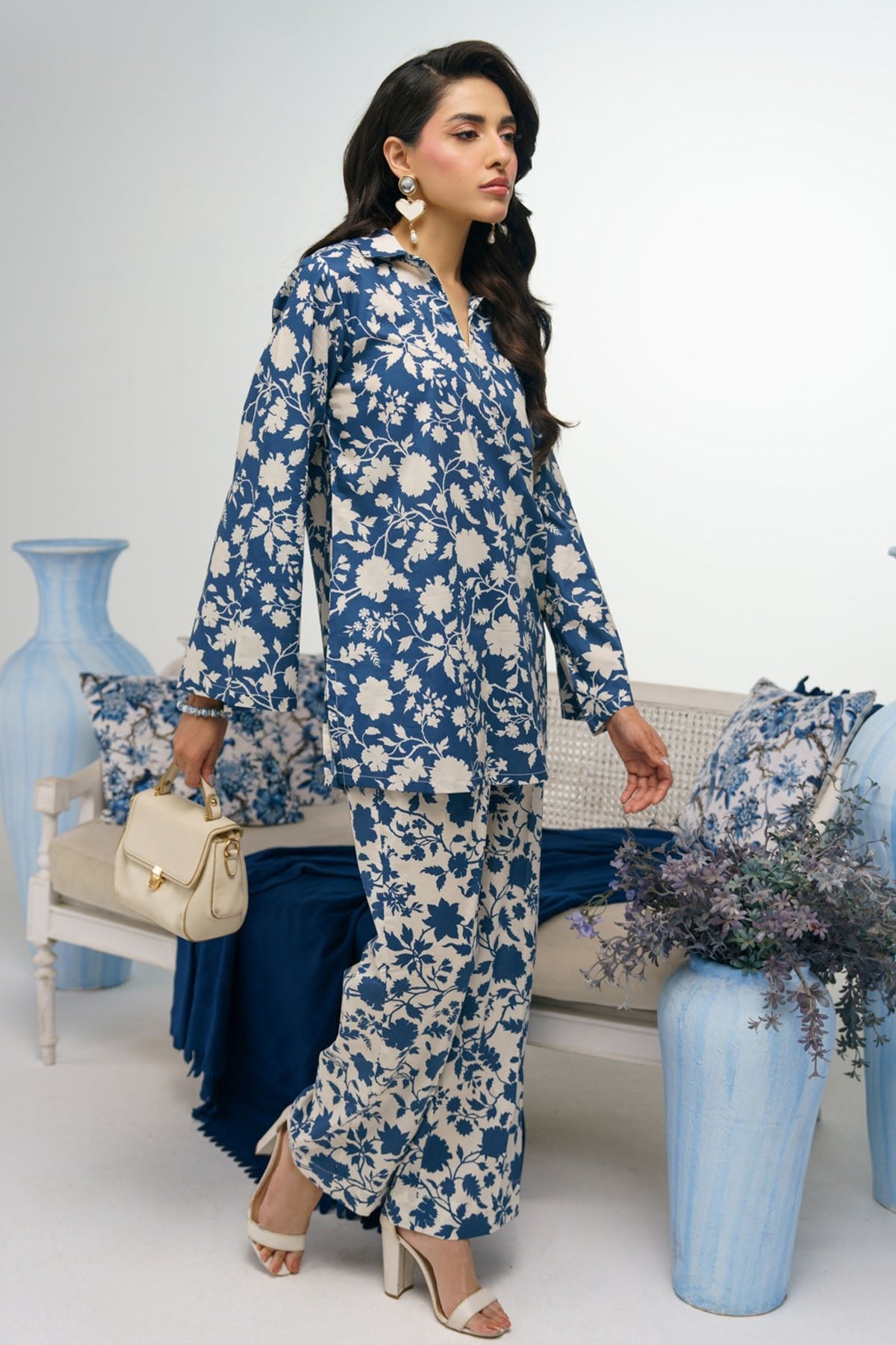 2 Piece Printed Suit - 35 - Peach Republic