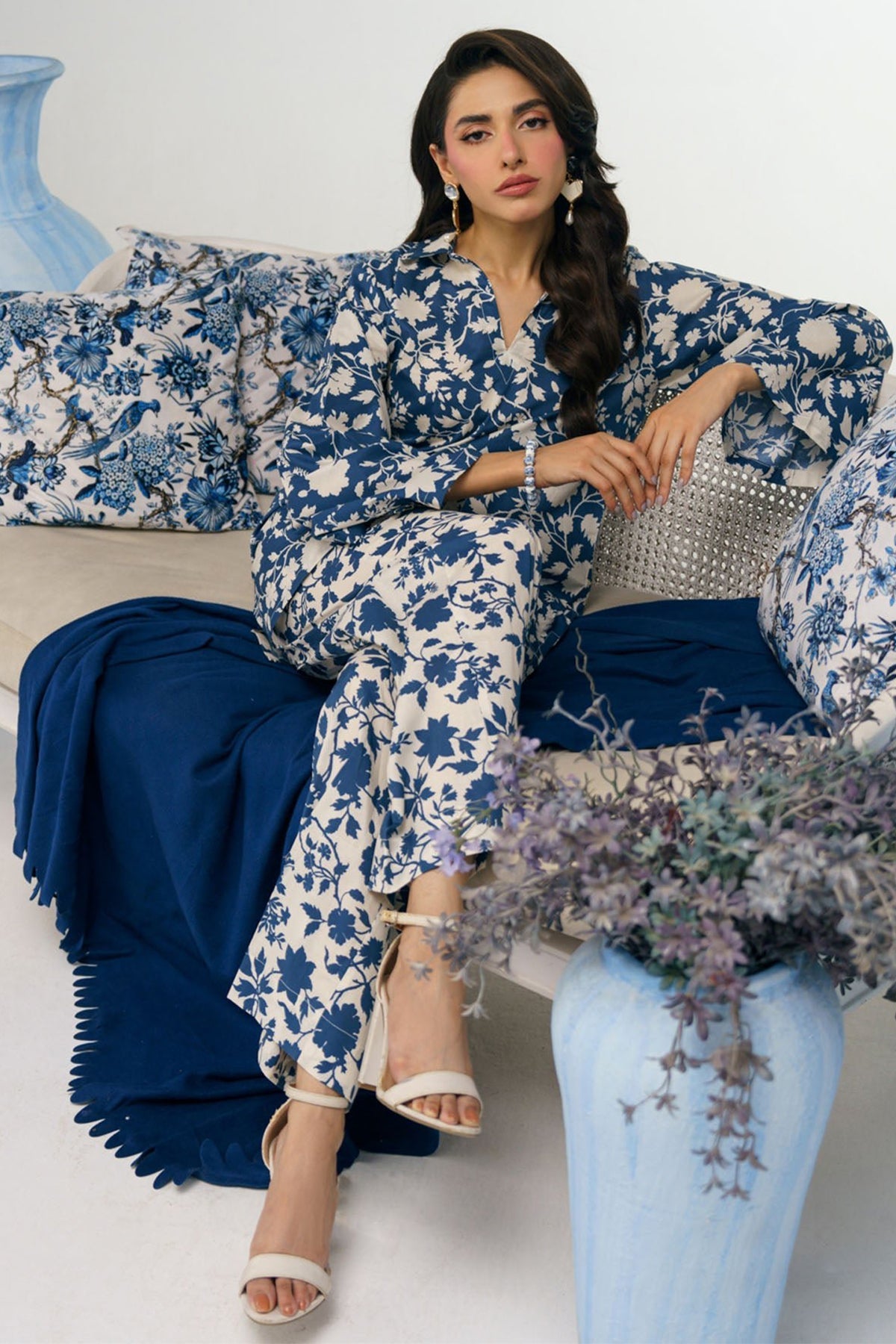 2 Piece Printed Suit - 35 - Peach Republic