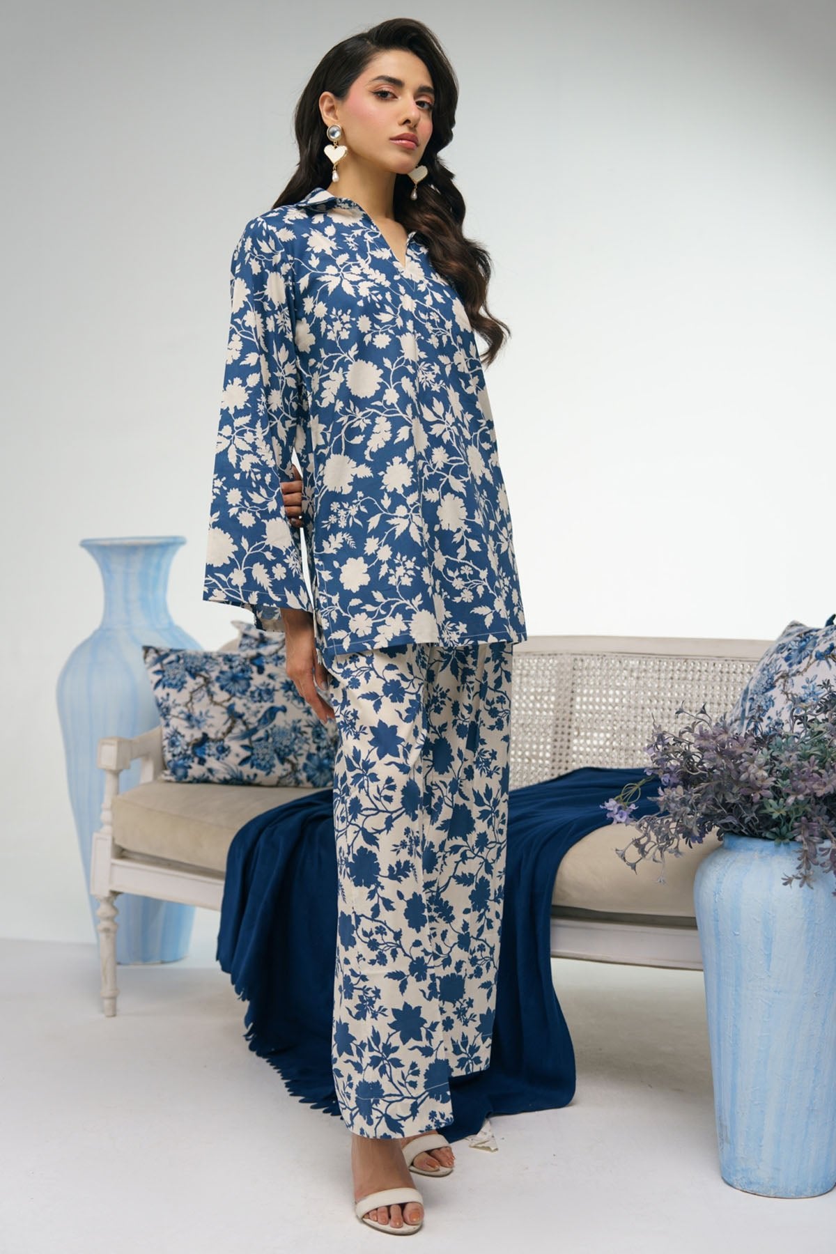 2 Piece Printed Suit - 35 - Peach Republic