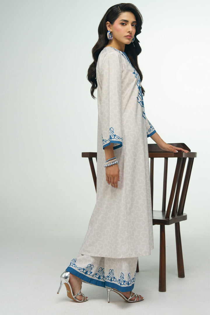 2 Piece Printed Suit - 45 - Peach Republic