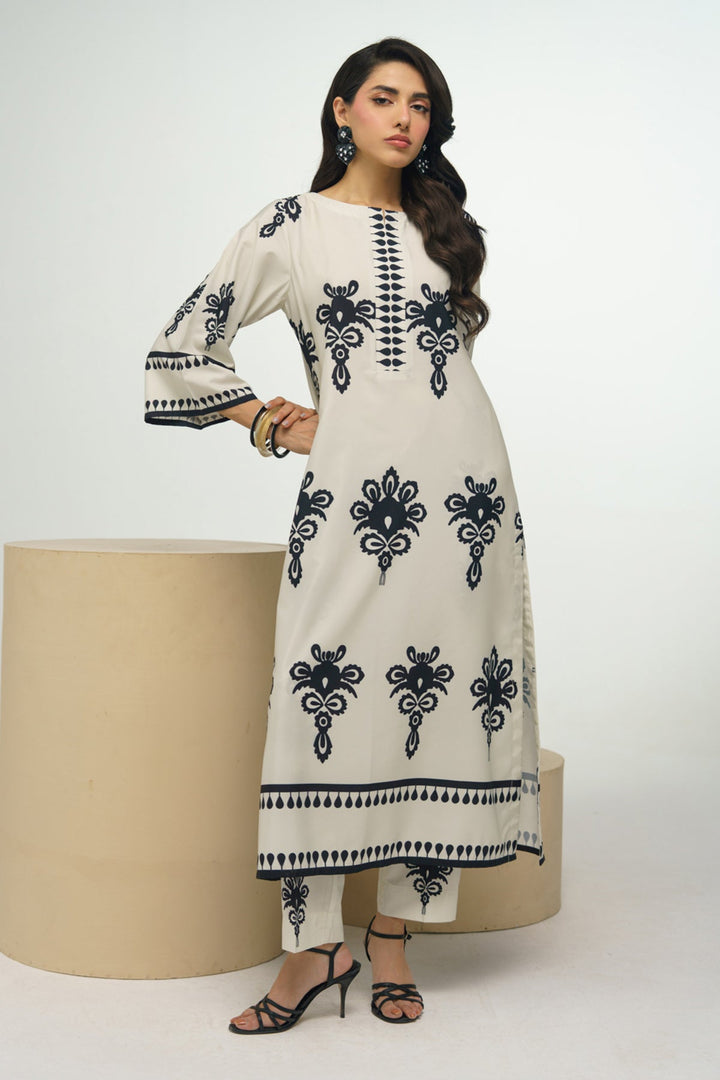 2 Piece Printed Suit - 49 - Peach Republic