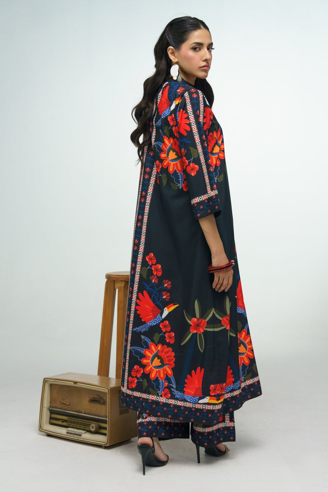 2 Piece Printed Suit - 53 - Peach Republic