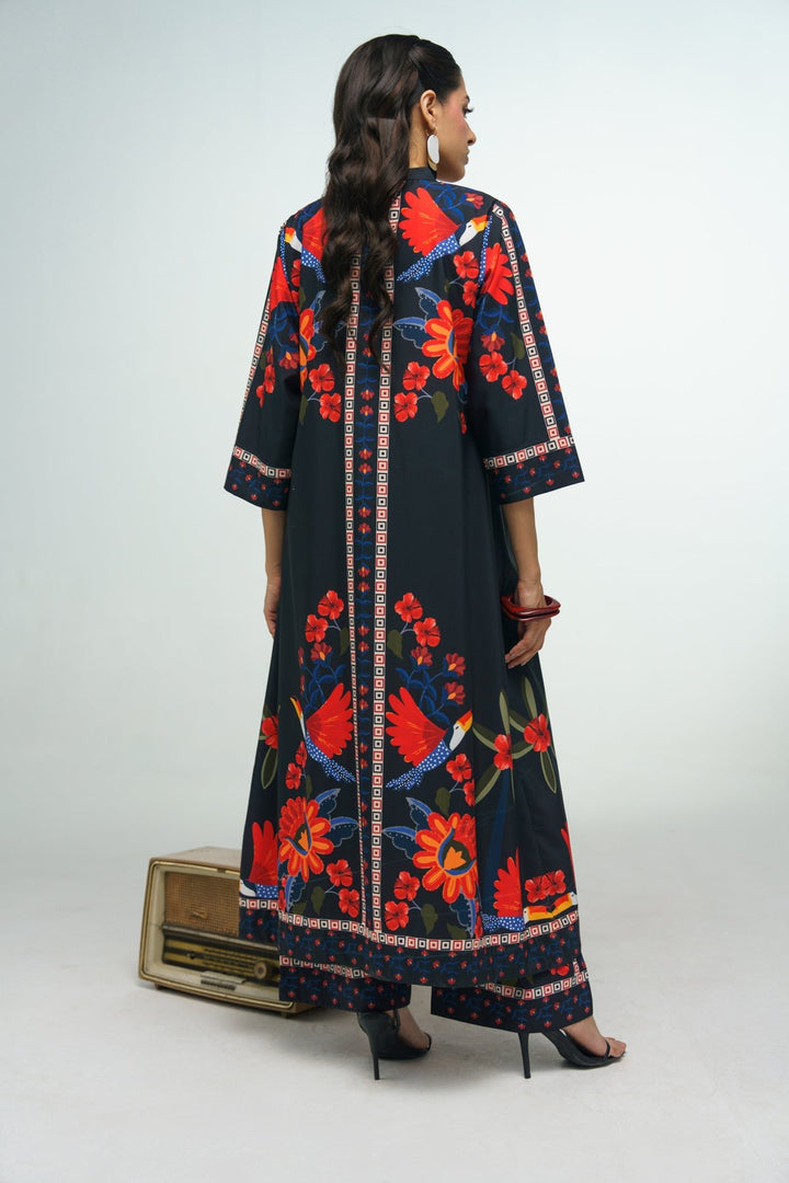 2 Piece Printed Suit - 53 - Peach Republic