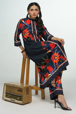 2 Piece Printed Suit - 53 - Peach Republic