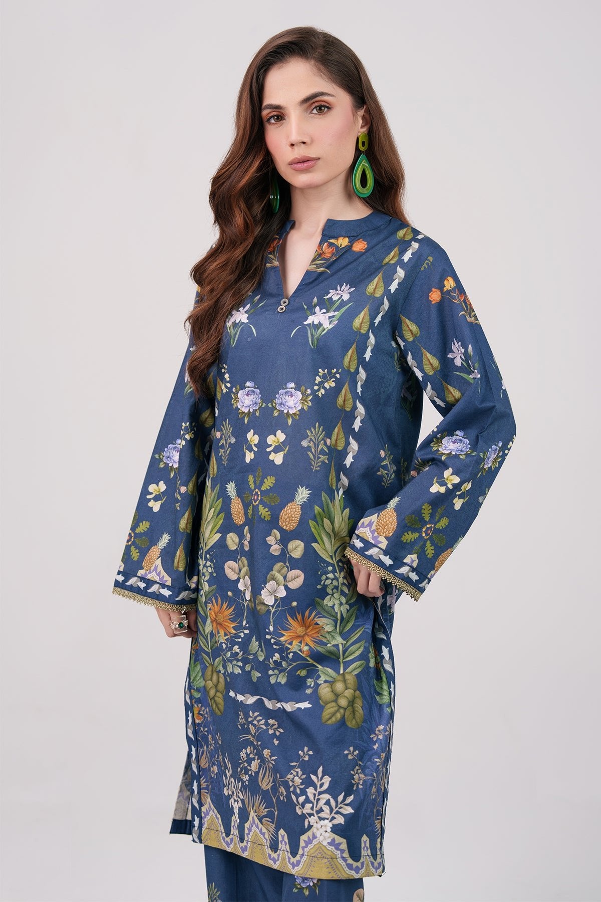 2 Piece Printed Suit - 56 - Peach Republic