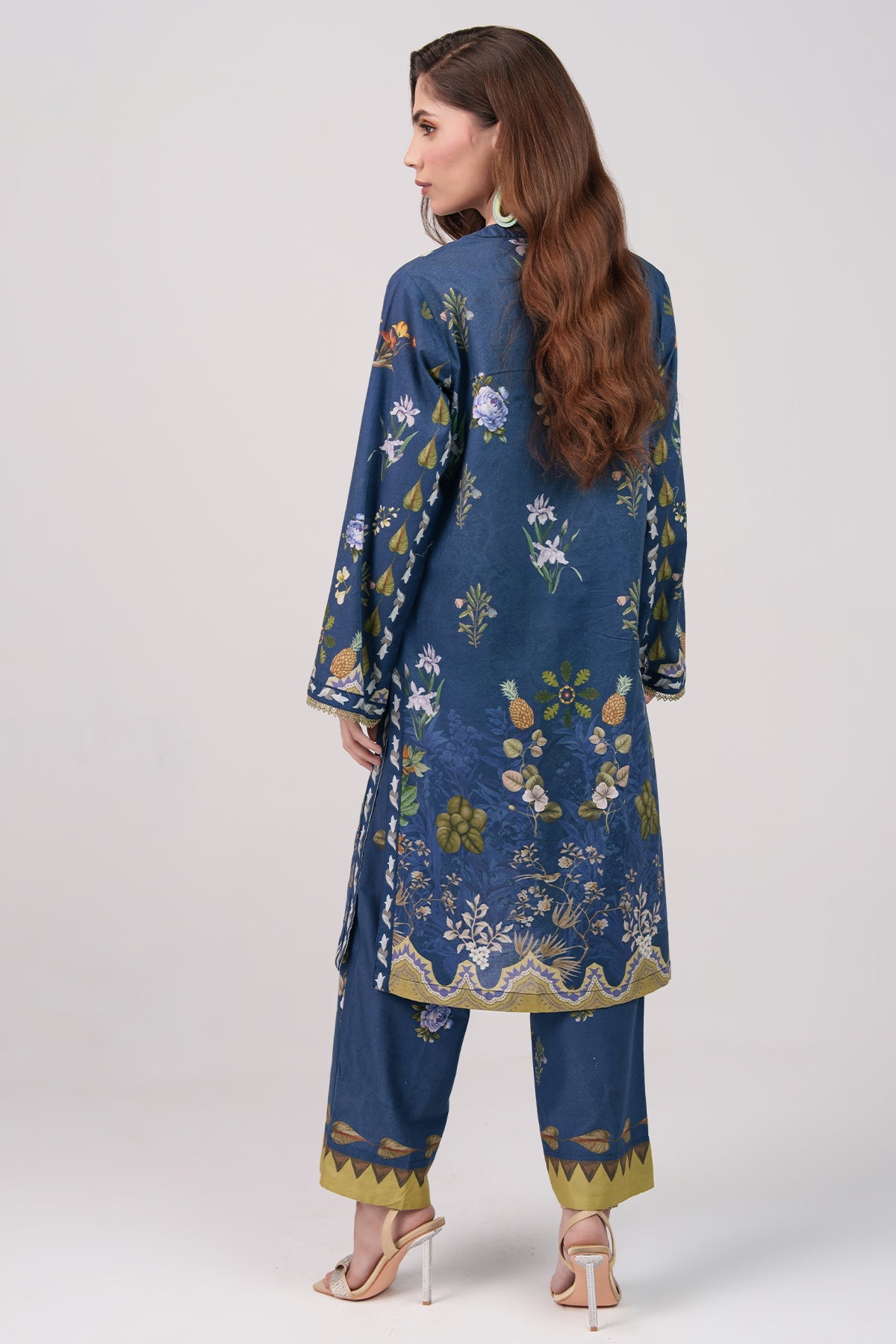 2 Piece Printed Suit - 56 - Peach Republic
