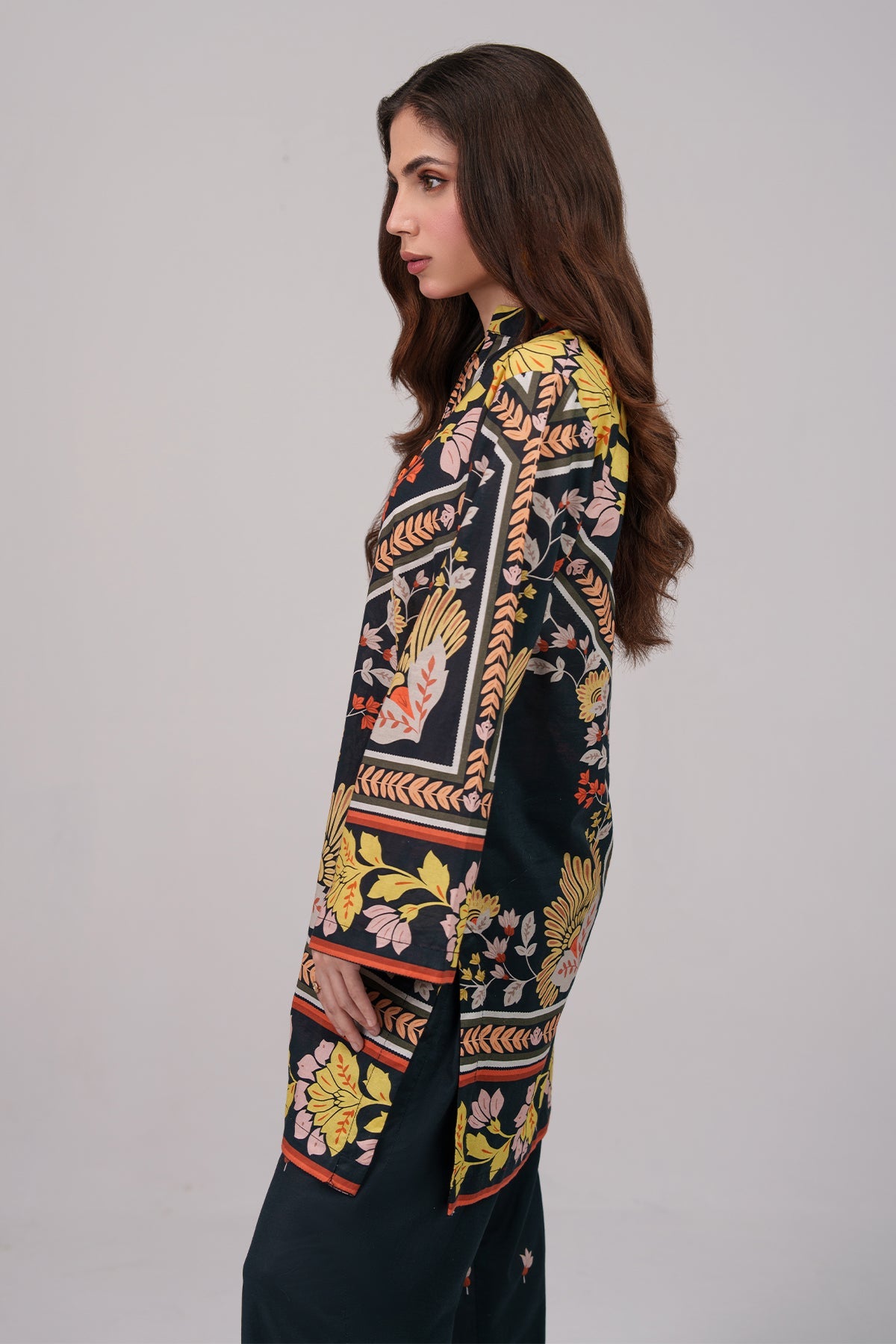 2 Piece Printed Suit - 57 - Peach Republic