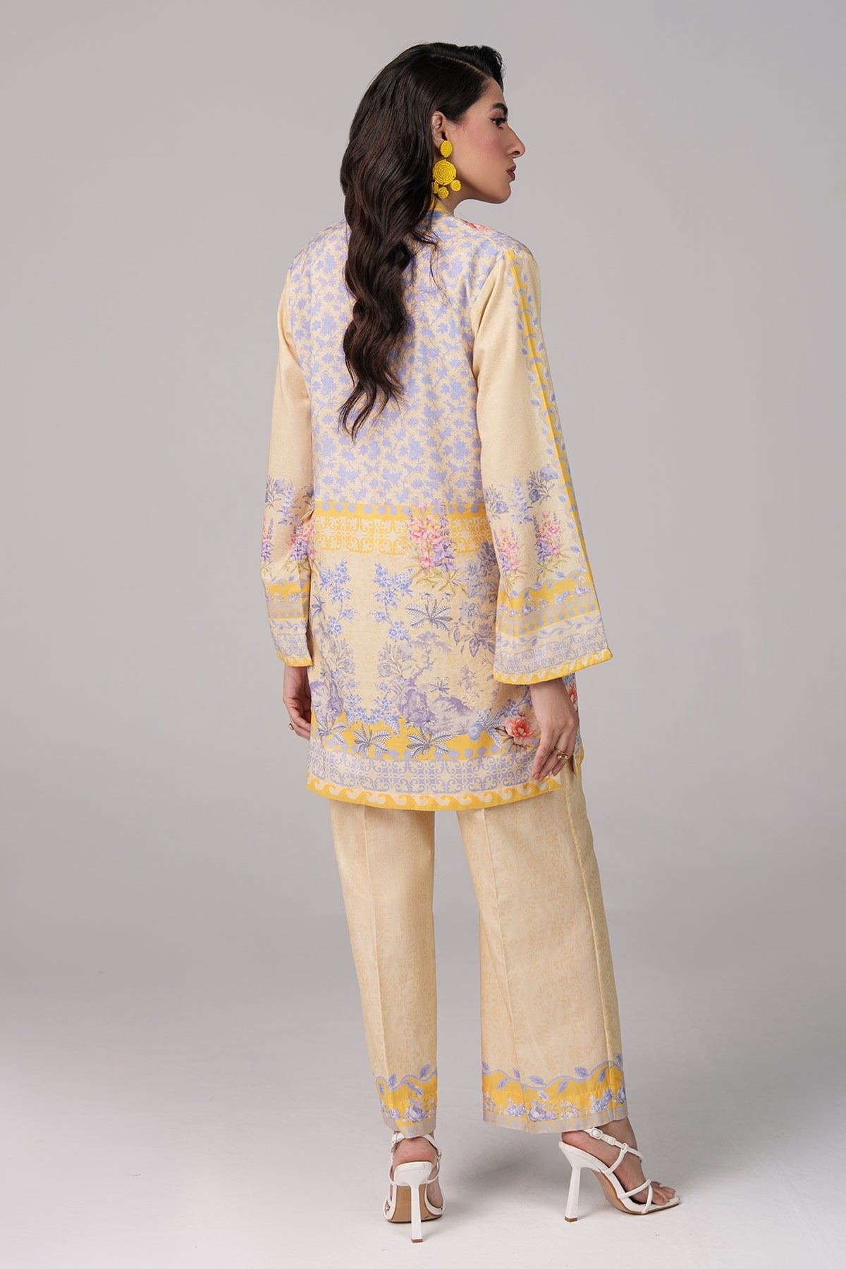 2 Piece Printed Suit - 58 - Peach Republic