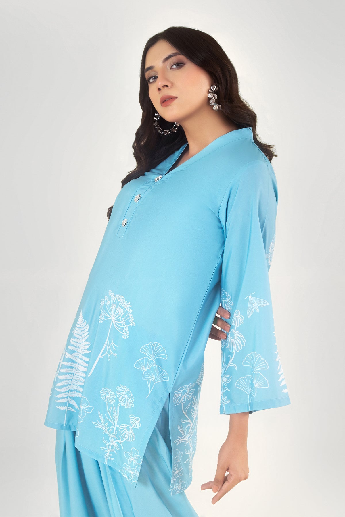 2 Piece Printed Suit - 65 - Peach Republic
