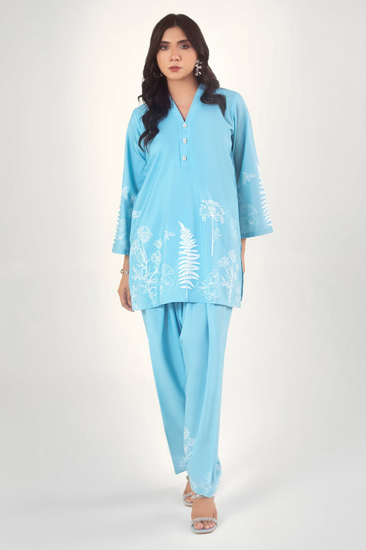 2 Piece Printed Suit - 65 - Peach Republic