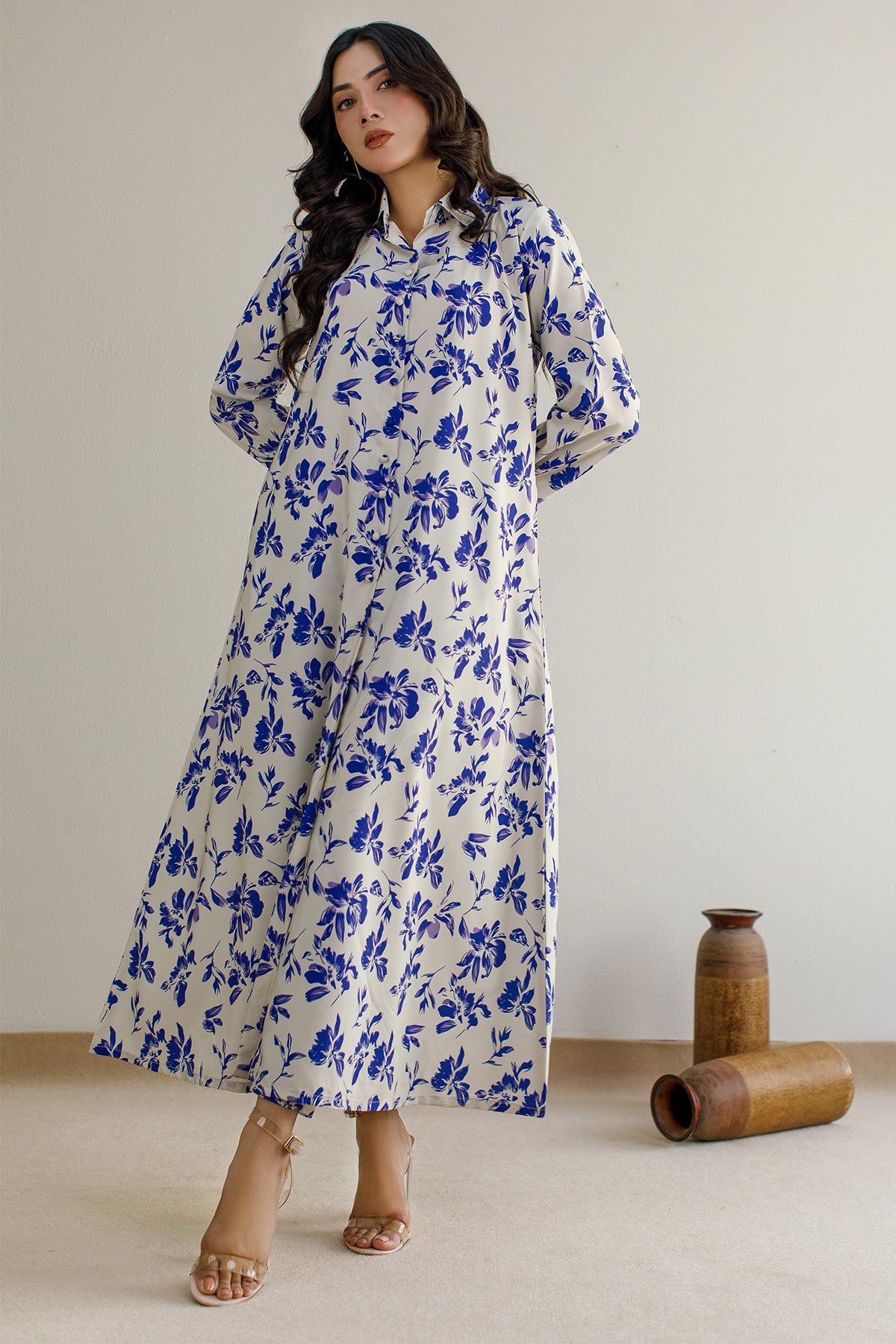 2 Pcs Printed A-Line Dress - 17