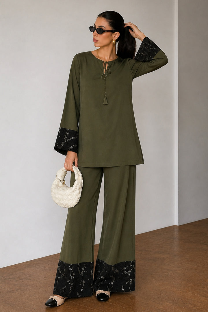 Olive Noir Co-Ord Set
