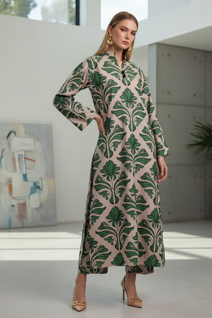 2 Pcs Printed Dress - 73