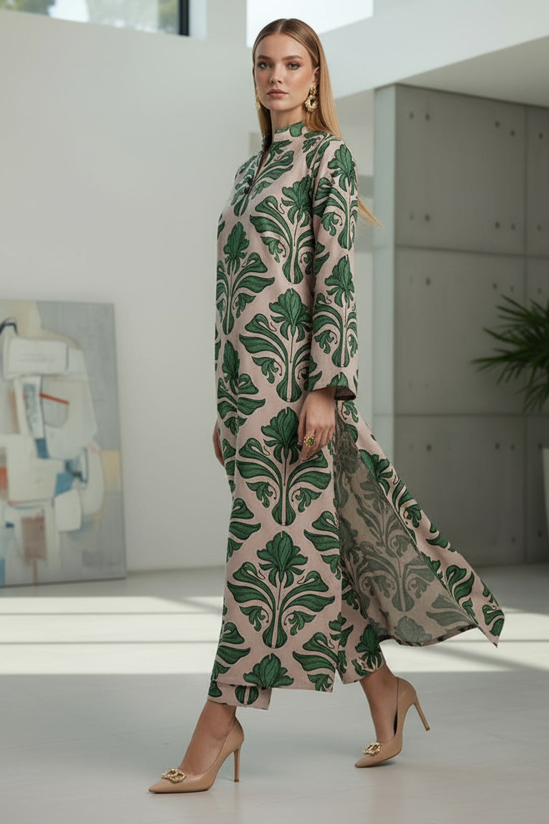 2 Pcs Printed Dress - 73