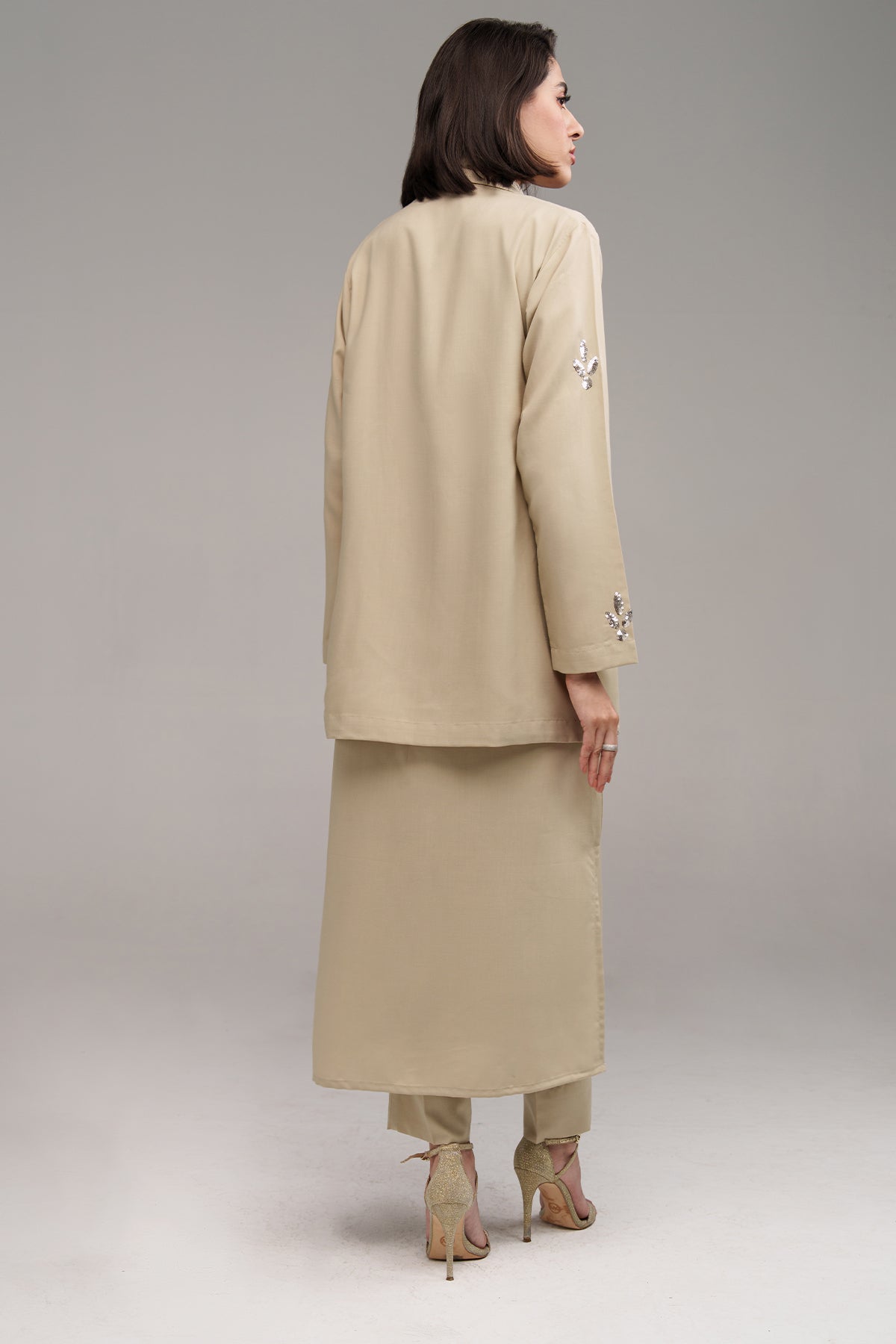 3 Pcs Layered Co Ord - 001 - Peach Republic