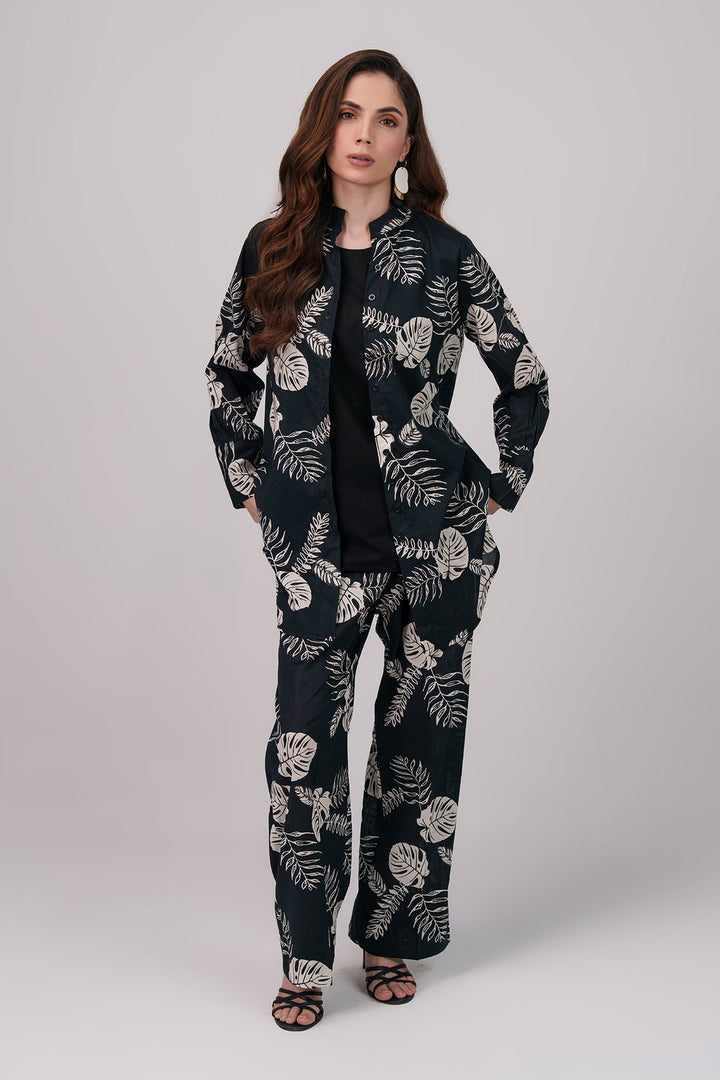 3 Pcs - Layered Co - Ord Set - 01 - Peach Republic