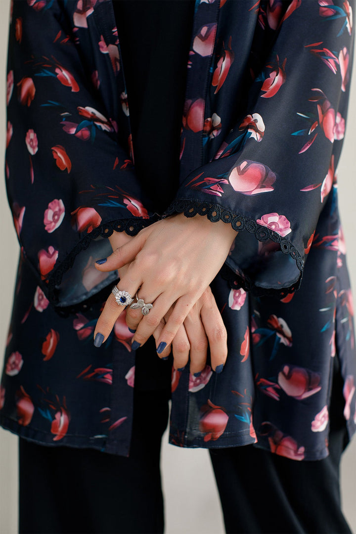 3 Pcs - Layered Co - Ord Set - Peach Republic