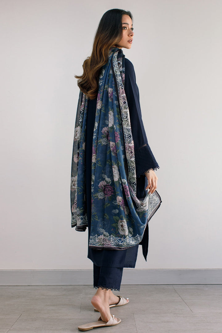 3 Pcs Raw Silk Dress - 03 - Peach Republic