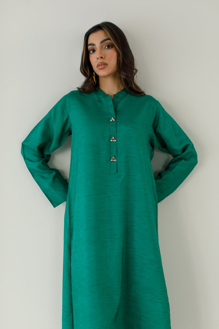 Emerald Green Korean Silk 3-Piece Set