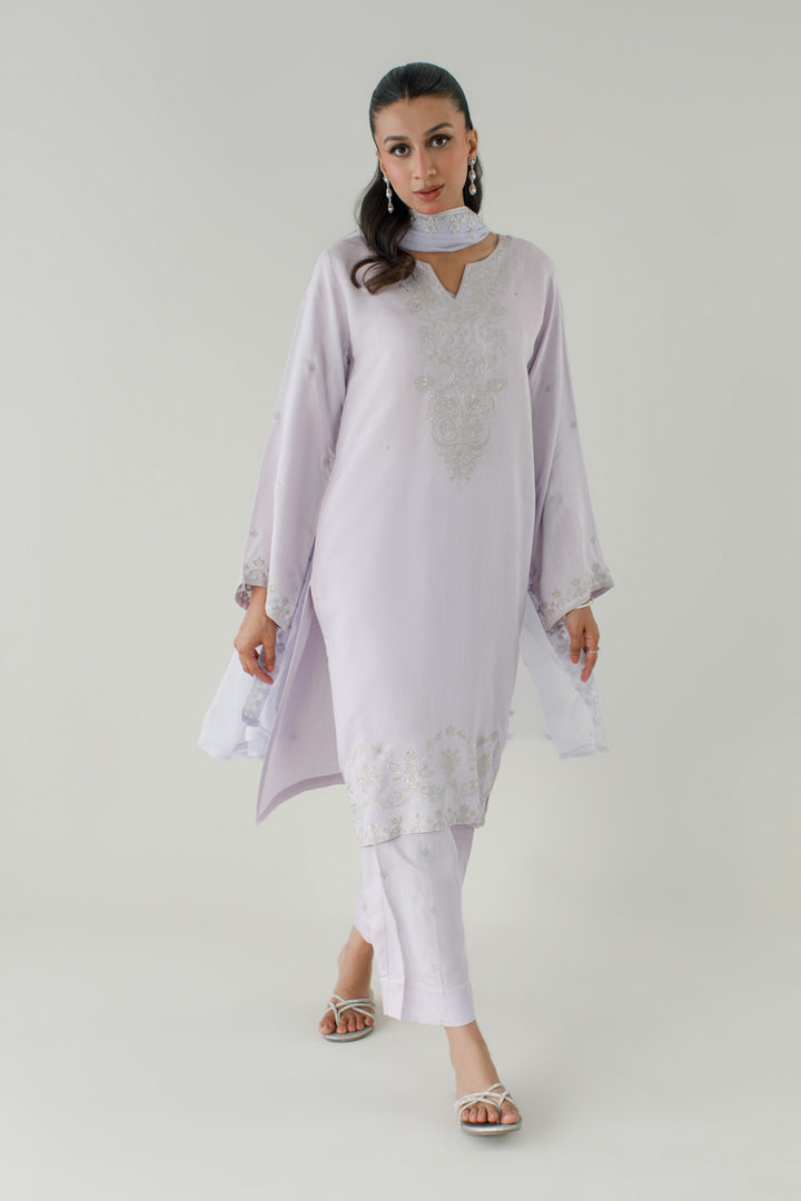Lilac Embroidered 3-Piece Set